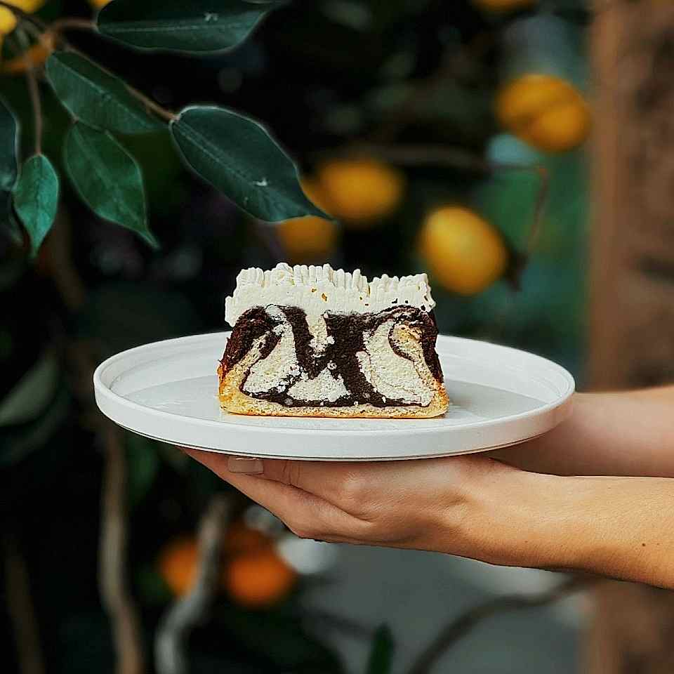 Пирожное Сырный брауни